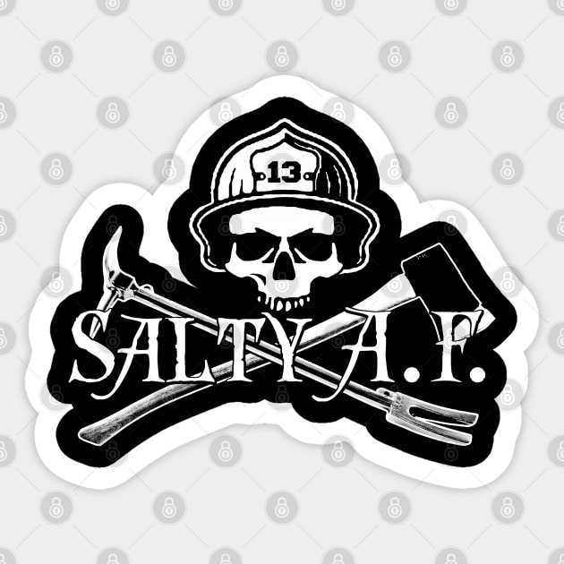 Salty AF - Ladder 13 Designs Sticker by ianscott76